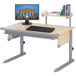 KETTLER biurko SCHOOL, niebieski/buk, 6625-242