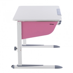 KETTLER biurko LOGO UNO X, blat biały, stelaż biały, korpus różowy, 0W10201-2020