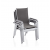 KETTLER krzesło BASIC PLUS srebrno-grafitowe, 301205-0000